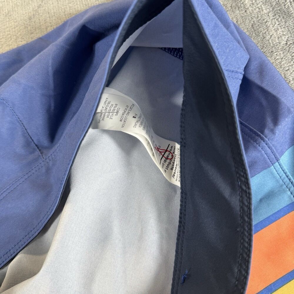 Patagonia Sz 42 Hydropeak 18’ Boardshorts Santa Cruz Stripe Superior Blue NWOT - Picture 8 of 16